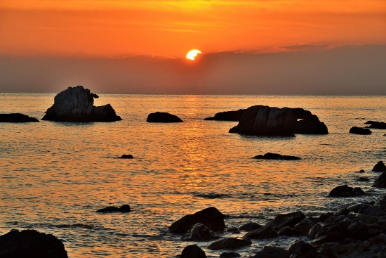 Закат на южном берегу Крита.